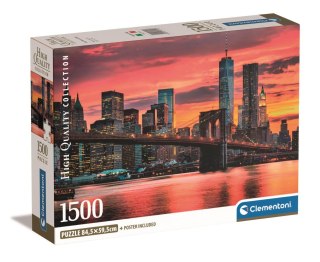 Clementoni: Puzzle 1500el. Compact HQ - East River o zmierzchu