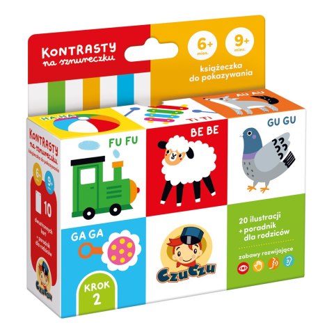 CzuCzu: Kontrasty na sznureczku 6m+ 9m+. Książeczka do pokazywania
