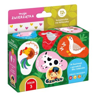 CzuCzu: Moje zwierzątka 12m+. Książeczka na kółeczku