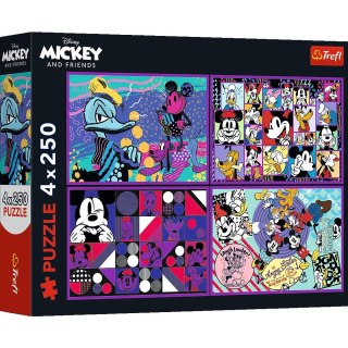 Trefl: Puzzle 4x250el. - Seria przygód Myszki Miki