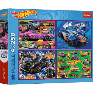 Trefl: Puzzle 4x250el. - Wyścigowe auta