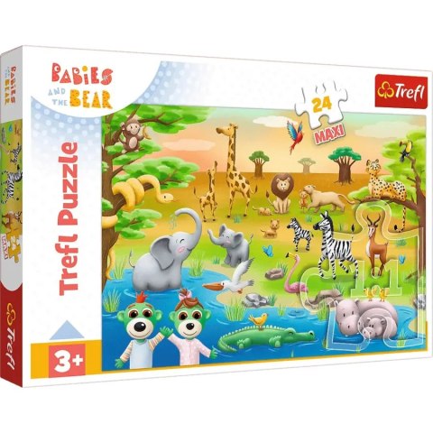Trefl: Puzzle maxi 24el. - Bobaski i zwierzęta Trefl: Puzzle maxi 24el. - Bobaski i zwierzęta