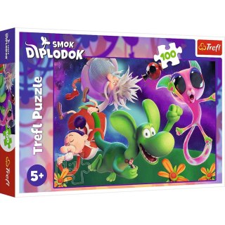 Trefl: Puzzle 100el. - Smok Diplodok i przyjaciele