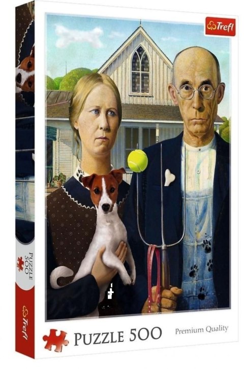 Trefl: Puzzle 500el. - American Gothic: Psia Edycja Trefl: Puzzle 500el. - American Gothic: Psia Edycja