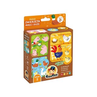 CzuCzu: Puzzle - Zwierzęta małe i duże 2+