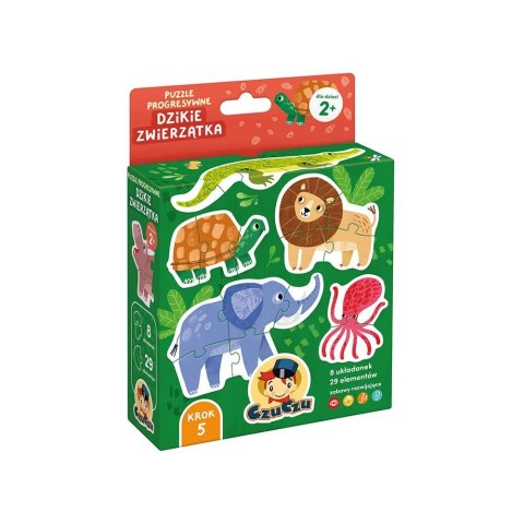 CzuCzu: Puzzle progresywne - Dzikie zwierzątka 2+