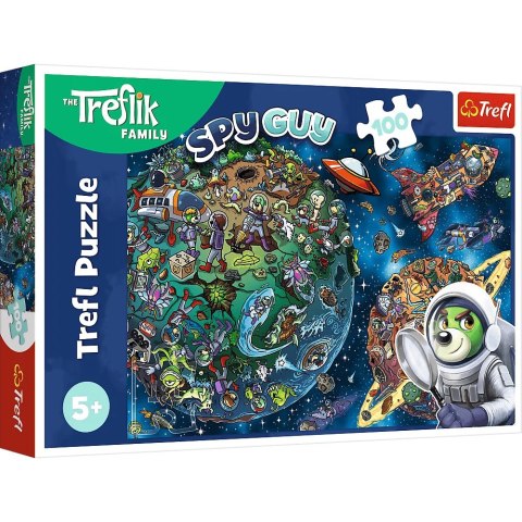 Trefl: Puzzle 100el. - Trefliki w Kosmosie Trefl: Puzzle 100el. - Trefliki w Kosmosie