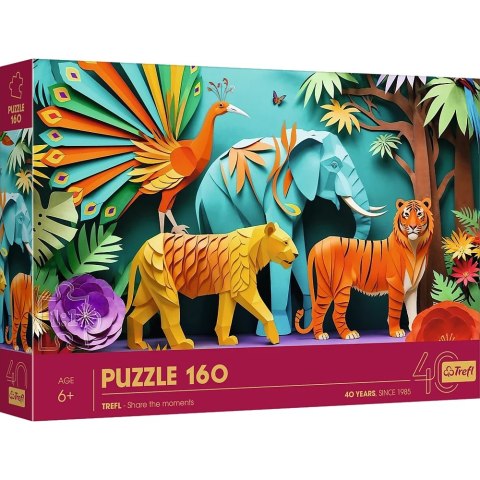 Trefl: Puzzle 160el. - 40-lecie Trefl - Paper Art: Dżungla Trefl: Puzzle 160el. - 40-lecie Trefl - Paper Art: Dżungla
