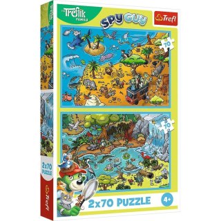 Trefl: Puzzle 2x70el. - Trefliki w Krainie Zwierząt