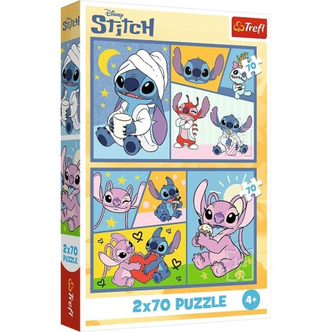 Trefl: Puzzle 2x70el. - Ze Stitchem nie ma nudy Trefl: Puzzle 2x70el. - Ze Stitchem nie ma nudy
