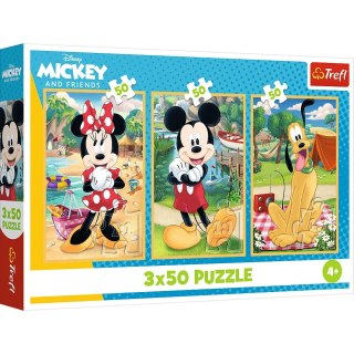 Trefl: Puzzle 3x50el. - Myszki na wakacjach