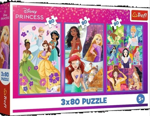 Trefl: Puzzle 3x80el. - Księżniczki przyjaciółki Trefl: Puzzle 3x80el. - Księżniczki przyjaciółki