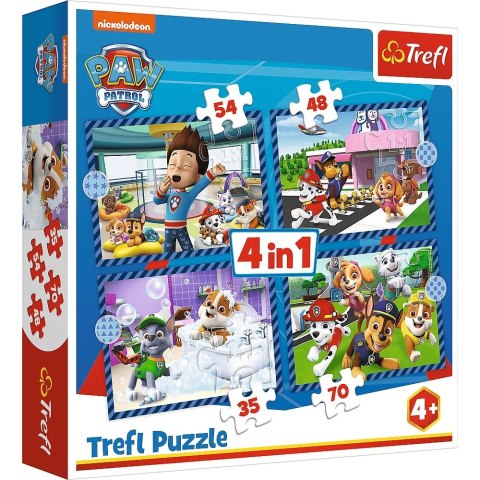 Trefl: Puzzle 4w1 - Psi Patrol: Psie sprawy Trefl: Puzzle 4w1 - Psi Patrol: Psie sprawy