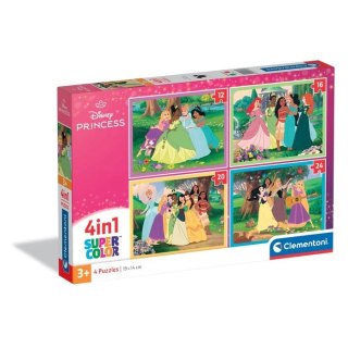 Clementoni: Puzzle 4w1 - Disney Princess