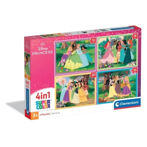 Clementoni: Puzzle 4w1 - Disney Princess
