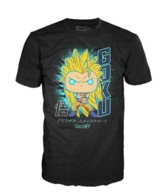 Funko POP! Tees Dragon Ball Z Goku Glow T-shirt S