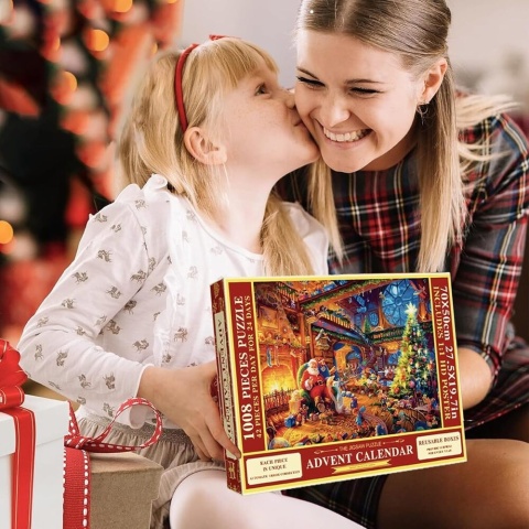 Kalendarz adwentowy Puzzle świąteczne 1008 el.