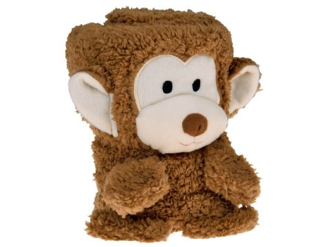 Miękki kocyk - przytulanka 2w1 MAŁPKA w kolorze mokka mouse ZA0724
