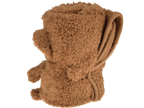 Miękki kocyk - przytulanka 2w1 MAŁPKA w kolorze mokka mouse ZA0724