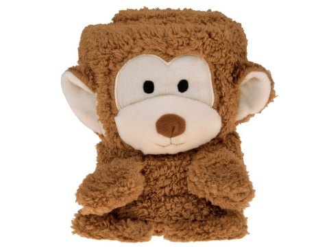 Miękki kocyk - przytulanka 2w1 MAŁPKA w kolorze mokka mouse ZA0724