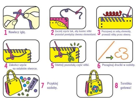 Zestaw kreatywny TOREBKA robótka ręczna ZA1541 Zestaw kreatywny TOREBKA robótka ręczna ZA1541