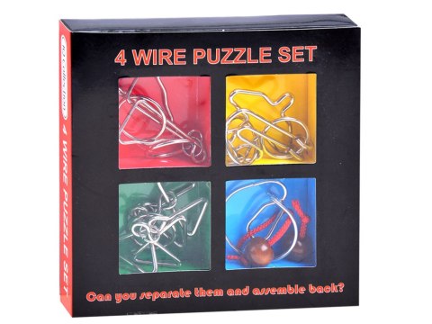 Zestaw łamigłówek metalowych puzzle układanka logiczna ZA1132