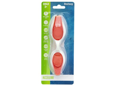 Bestway Okularki do pływania ACCELERA dla dzieci google basenowe 3+ 21062 Bestway Okularki do pływania ACCELERA dla dzieci google basenowe 3+ 21062
