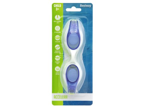 Bestway Okularki do pływania ACCELERA dla dzieci google basenowe 3+ 21062 Bestway Okularki do pływania ACCELERA dla dzieci google basenowe 3+ 21062