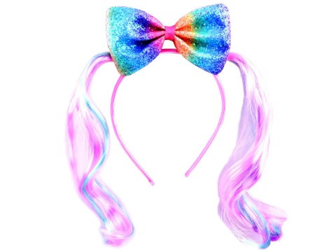 Urocza brokatowa Opaska z kucykami kokarda ZA3795 Urocza brokatowa Opaska z kucykami kokarda ZA3795