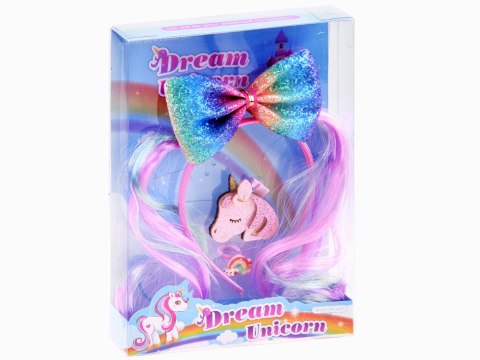 Urocza brokatowa Opaska z kucykami kokarda ZA3795 Urocza brokatowa Opaska z kucykami kokarda ZA3795