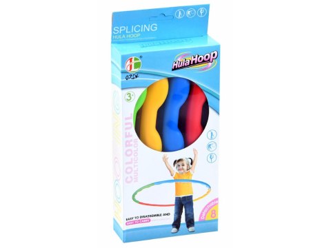 Hula hop składane kolorowe koło do kręcenia 60 cm 8 elementów SP0692