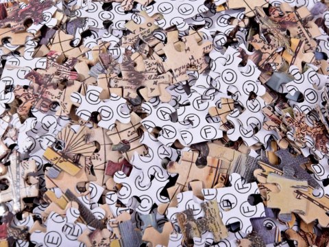 Puzzle antyczna stara MAPA ŚWIATA 1000 ele ZA3963