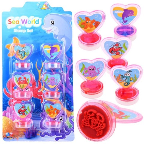 Zestaw pieczątki 6 szt. Zwierzaki Morskie ZA3979 Zestaw pieczątki 6 szt. Zwierzaki Morskie ZA3979