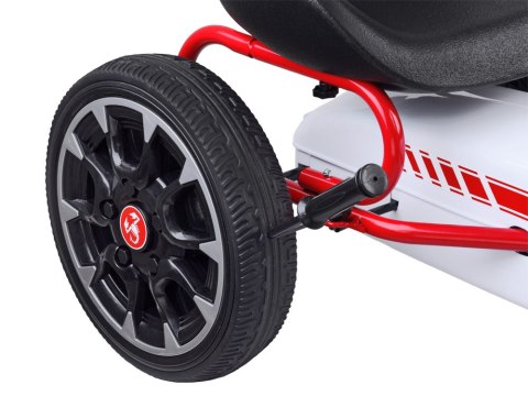 Licencjonowany GOKART ABARTH na pedały dla dzieci 30kg Miękkie koła PA0167