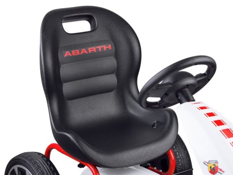 Licencjonowany GOKART ABARTH na pedały dla dzieci 30kg Miękkie koła PA0167