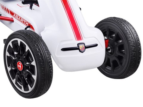 Licencjonowany GOKART ABARTH na pedały dla dzieci 30kg Miękkie koła PA0167