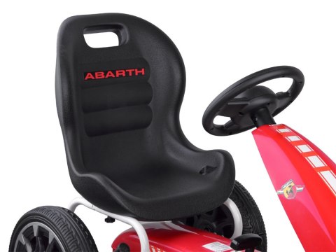 Licencjonowany GOKART ABARTH na pedały dla dzieci 30kg Miękkie koła PA0167