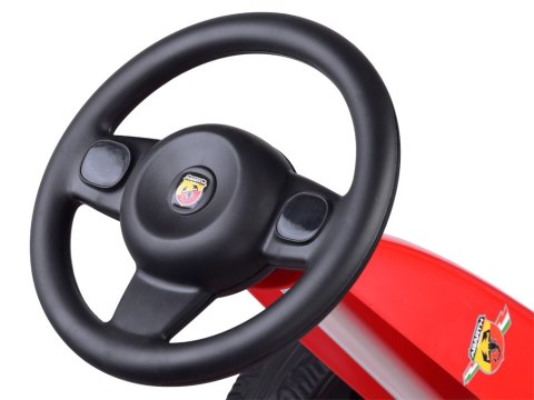 Licencjonowany GOKART ABARTH na pedały dla dzieci 30kg Miękkie koła PA0167