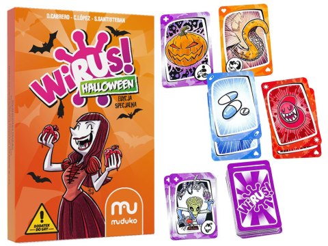 Muduko Gra karciana Wirus HALLOWEEN 15 kart - dodatek do gry GR0527 Muduko Gra karciana Wirus HALLOWEEN 15 kart - dodatek do gry GR0527