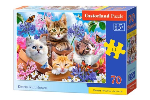 Puzzle 70 el. Kittens with Flowers Puzzle 70 el. Kittens with Flowers