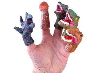 Dinozaur Pacynki na palec gumowe figurki 5 ZA4333