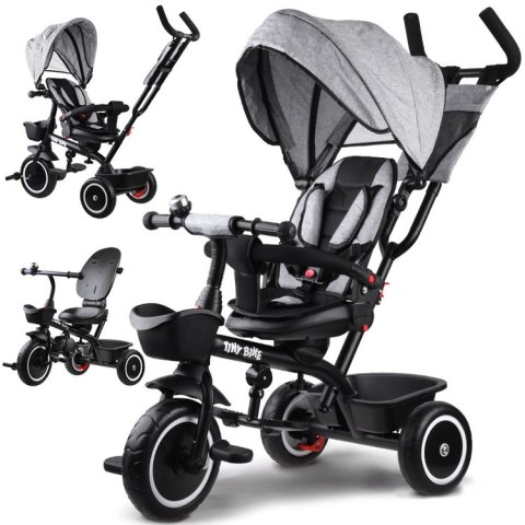 Rowerek dziecięcy trójkołowy Tiny Bike 3w1 z daszkiem OBRACANY SP0650
