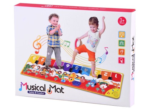 PIANINKO Interaktywna muzyczna mata do tańczenia CYFRY CYFERKI ZA4398