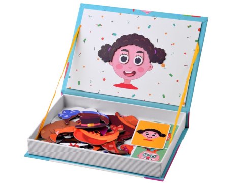 Puzzle magnetyczne Twarze wesołe buźki 55el nauka emocji ZA4409