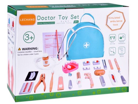 Zestaw MAŁY DENTYSTA drewniany akcesoria ZA4718