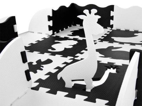Puzzle piankowe - kontrastowa mata dla niemowląt ZWIERZĘTA 120x120cm ZA4783