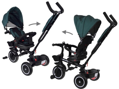 Rowerek dziecięcy trójkołowy Tiny Bike 3w1 z daszkiem OBRACANY SP0650