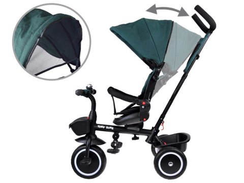 Rowerek dziecięcy trójkołowy Tiny Bike 3w1 z daszkiem OBRACANY SP0650