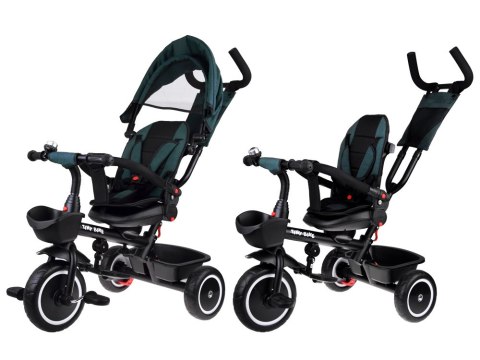 Rowerek dziecięcy trójkołowy Tiny Bike 3w1 z daszkiem OBRACANY SP0650