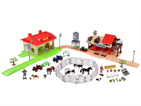 SERIA ZWIERZĘTA FARMA Duże gospodarstwo + traktor i zwierzęta 125ele ZA4823